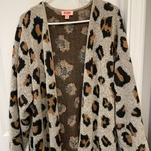 2x Evri long leopard cardigan